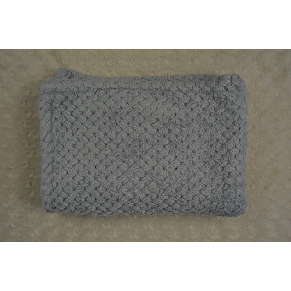 Adirondack Baby Solid Gray Blanket Plush Security Lovey Grey Textured